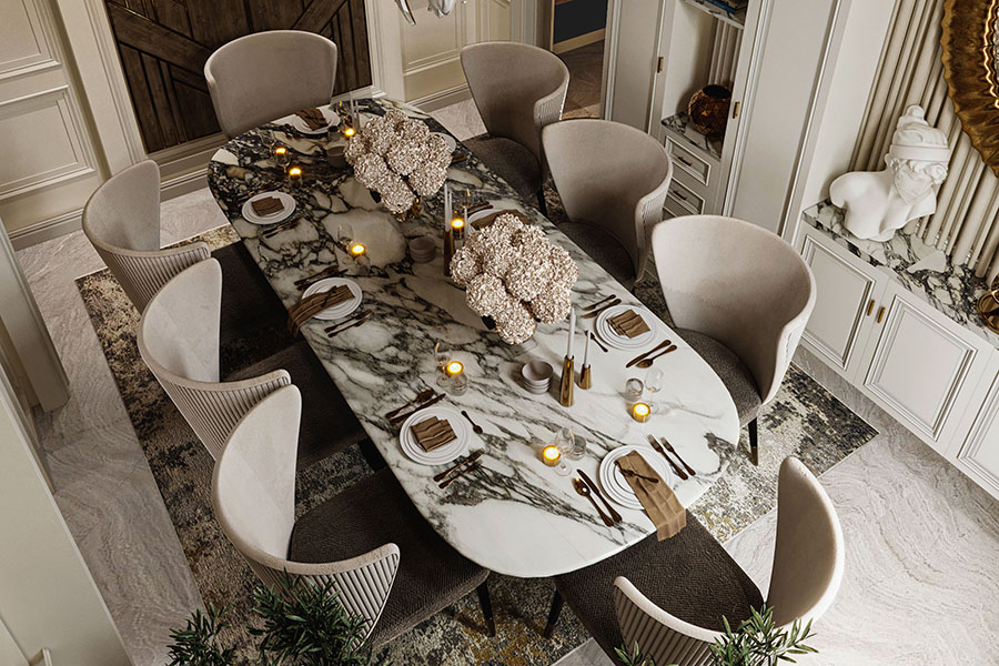 luxurious dining room