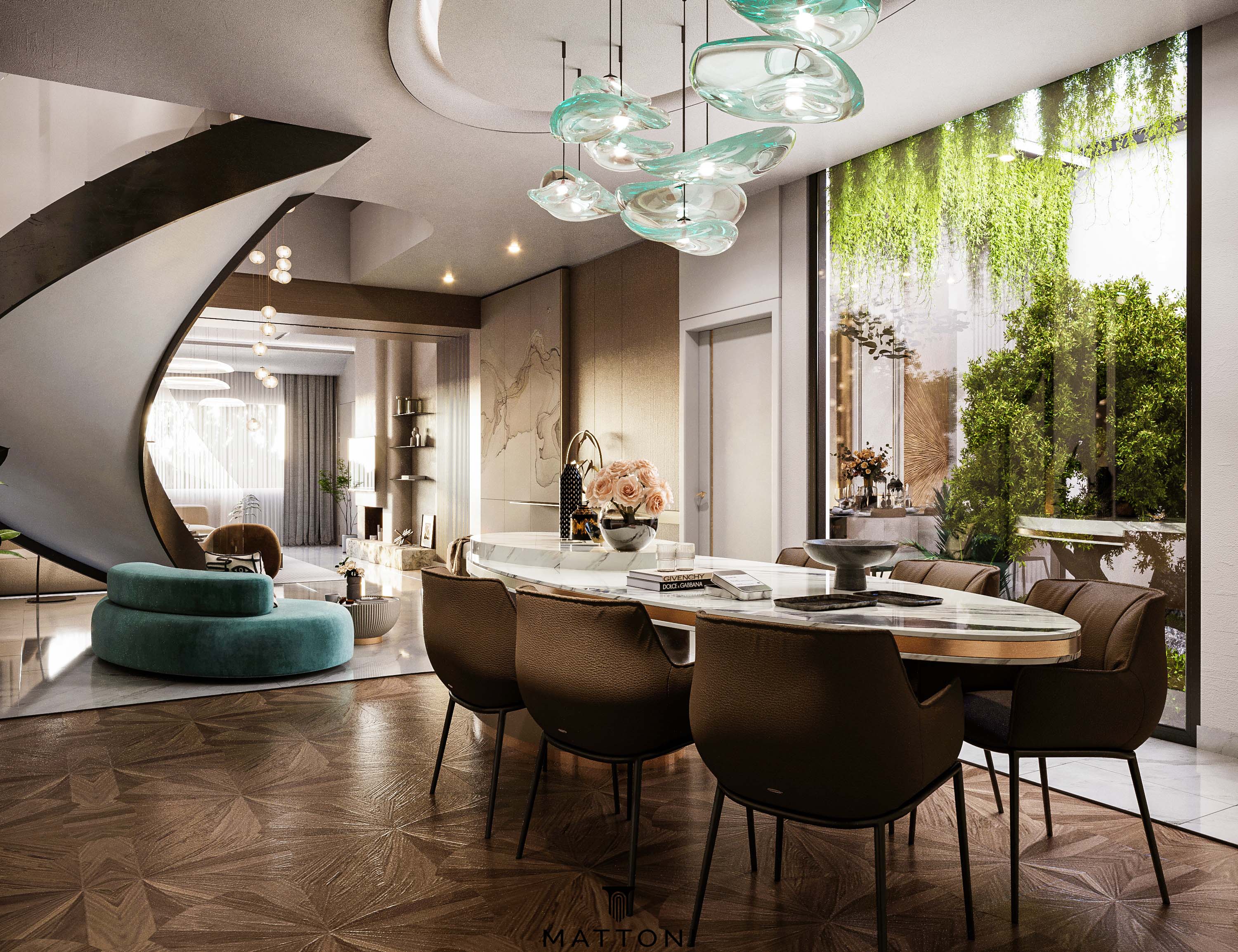 luxurious dining room